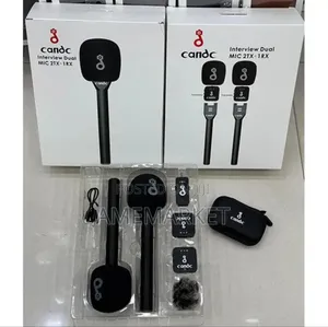 Candc Interview Boom Dual Mic 2tx+1rx Wireless Phone Camera Microphone