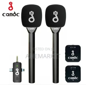 Candc Interview Boom Dual Mic 2tx+1rx Wireless Phone Camera Microphone