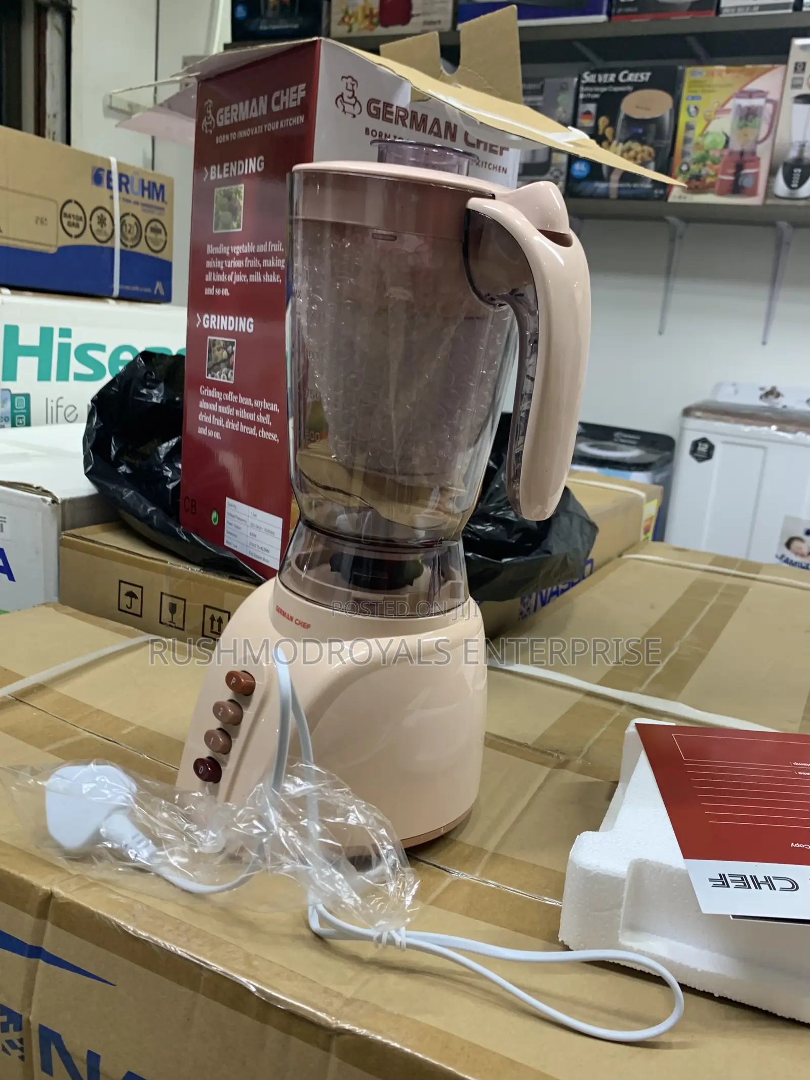 German Chef 2-in-1: Blender Grinder for Effortless Kitchen Prep