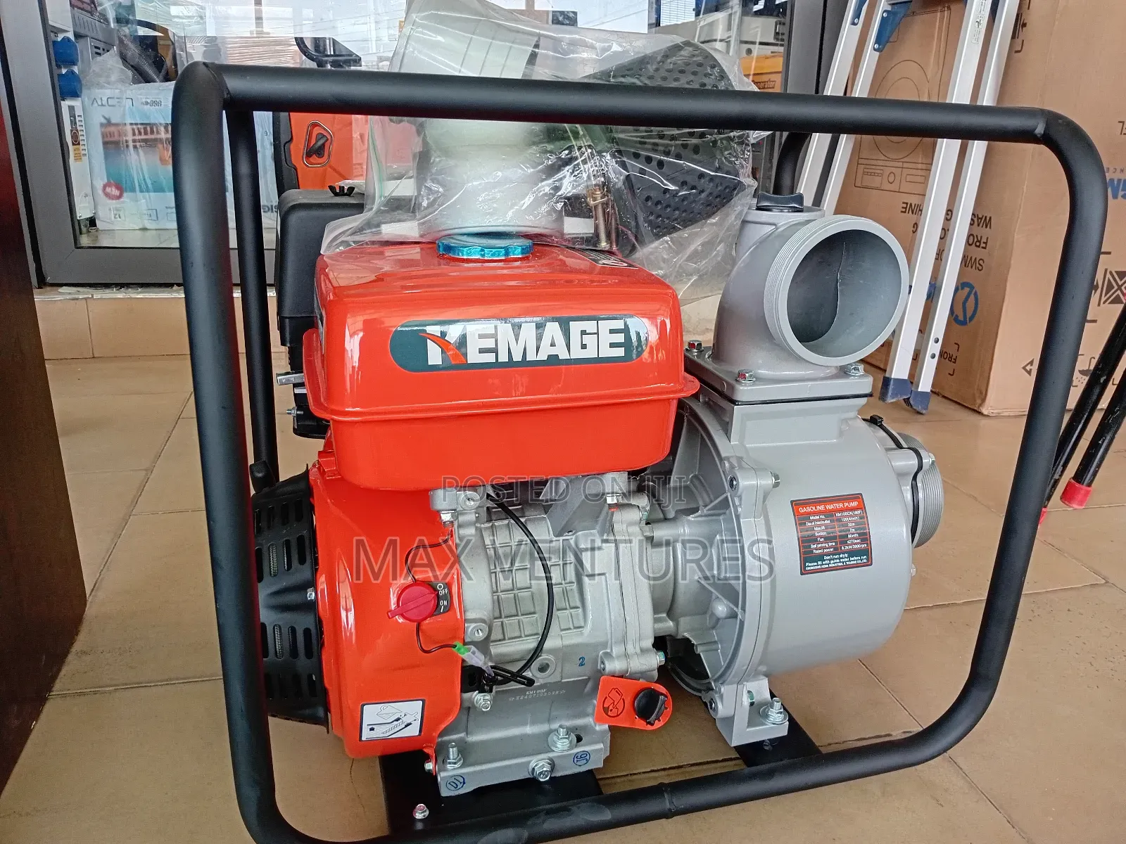Power Pumps Kemage 4" Water Pump Gasoline Crop Farming Water Supply