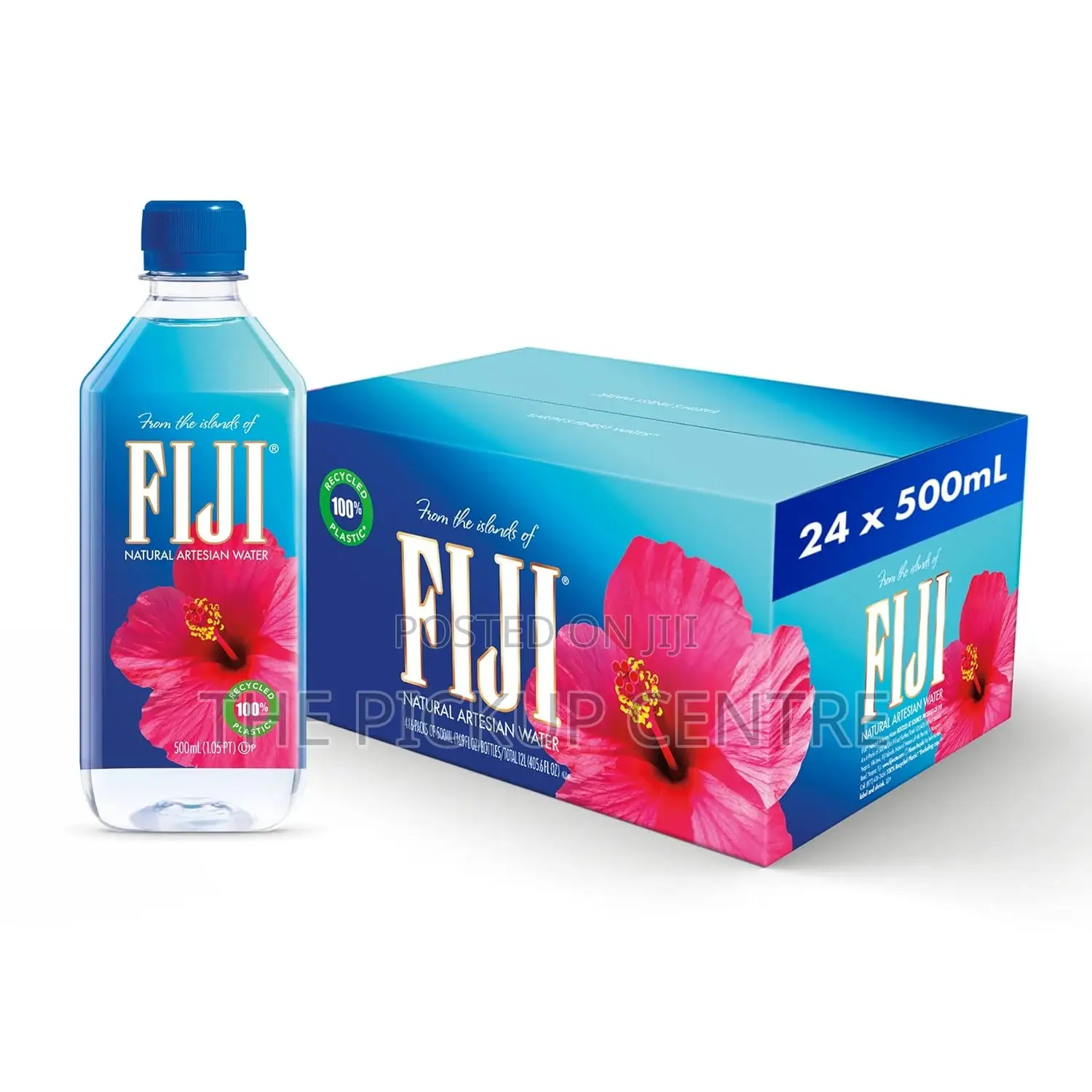 Fiji Natural Water Artesian Water 4x6-Packs of 500ml(16.9fl0z)Bottles