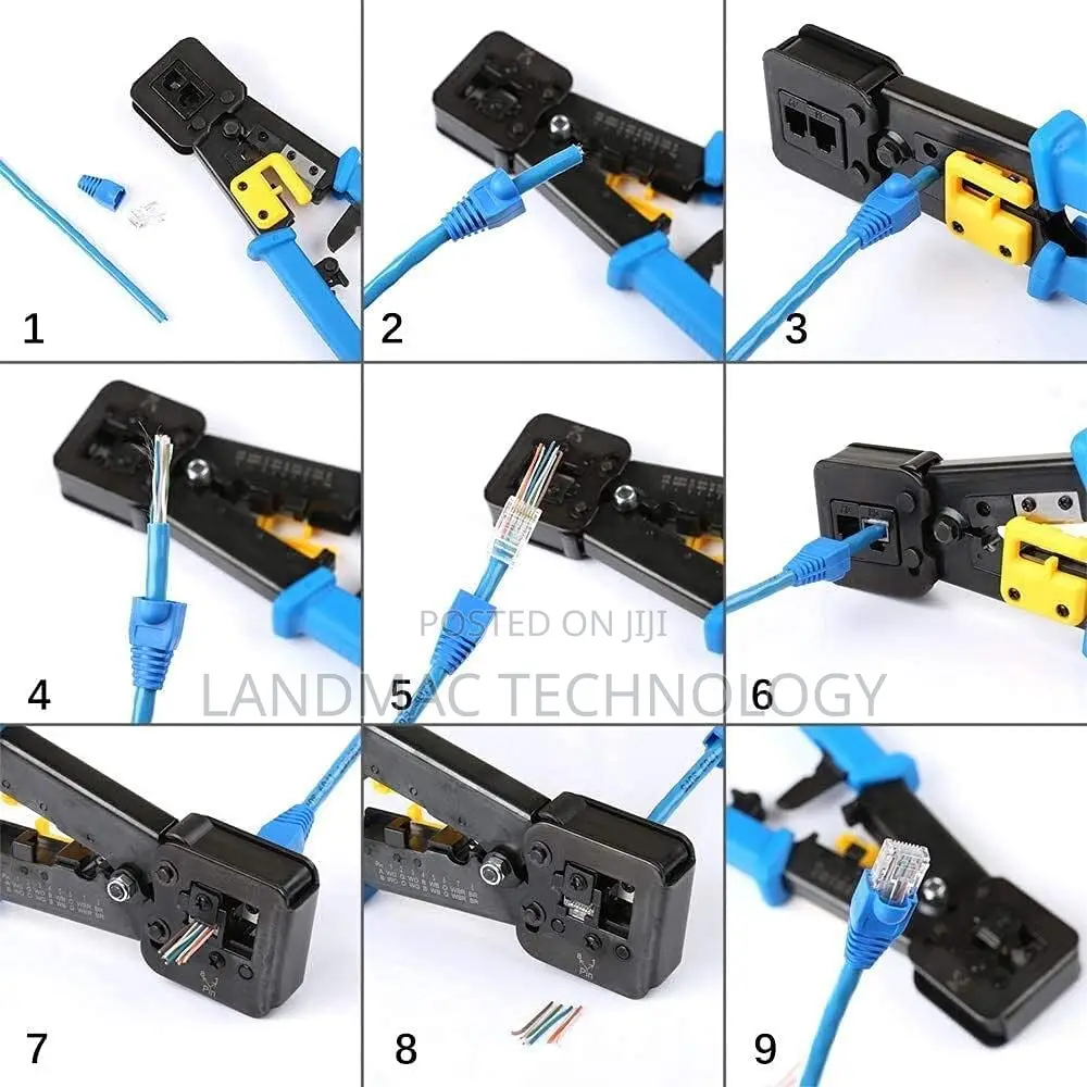 Rj45 Crimp Tool Ethernet Pass Thru Crimper