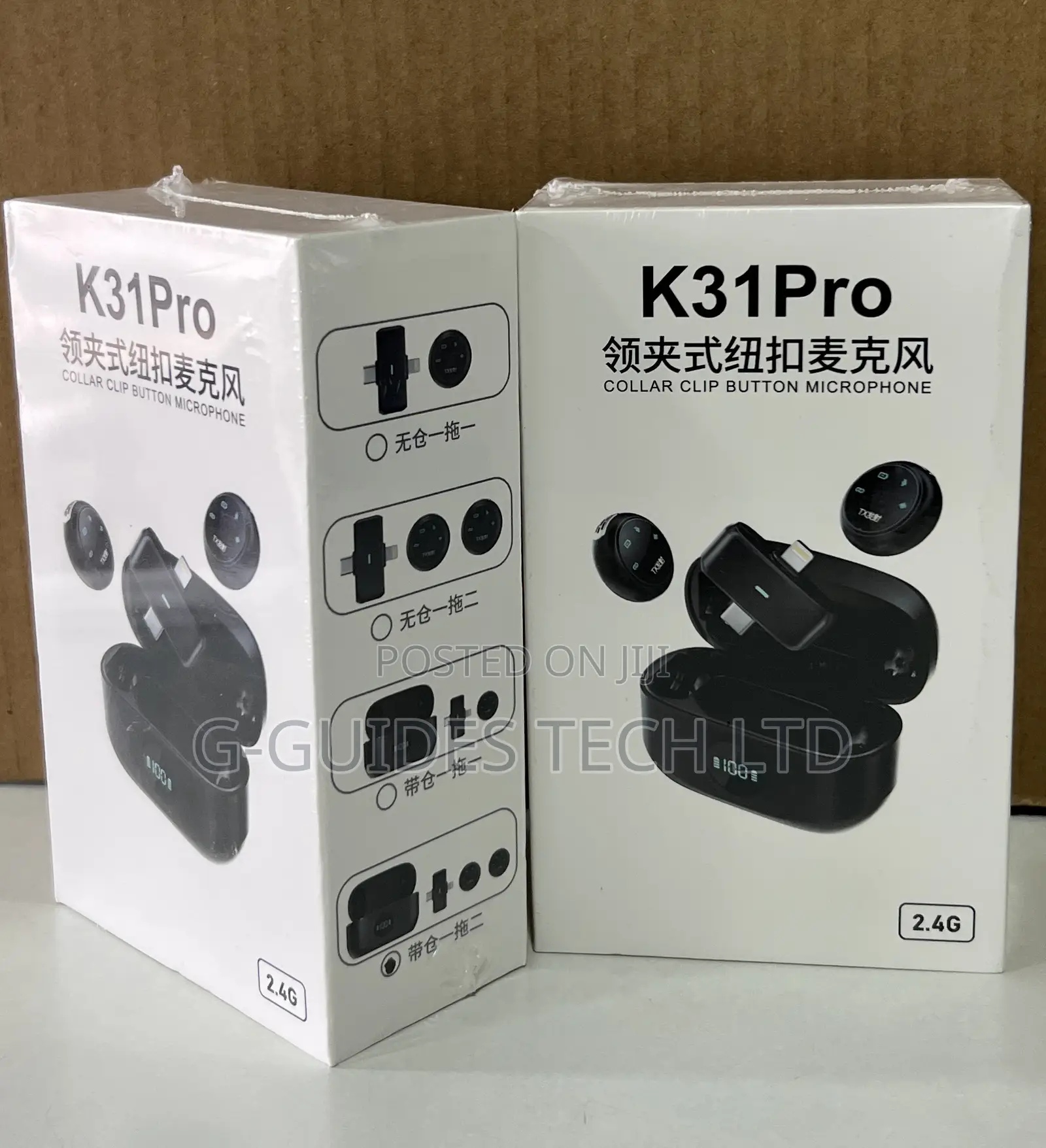 K31pro Collar Clip Button Wireless Microphone