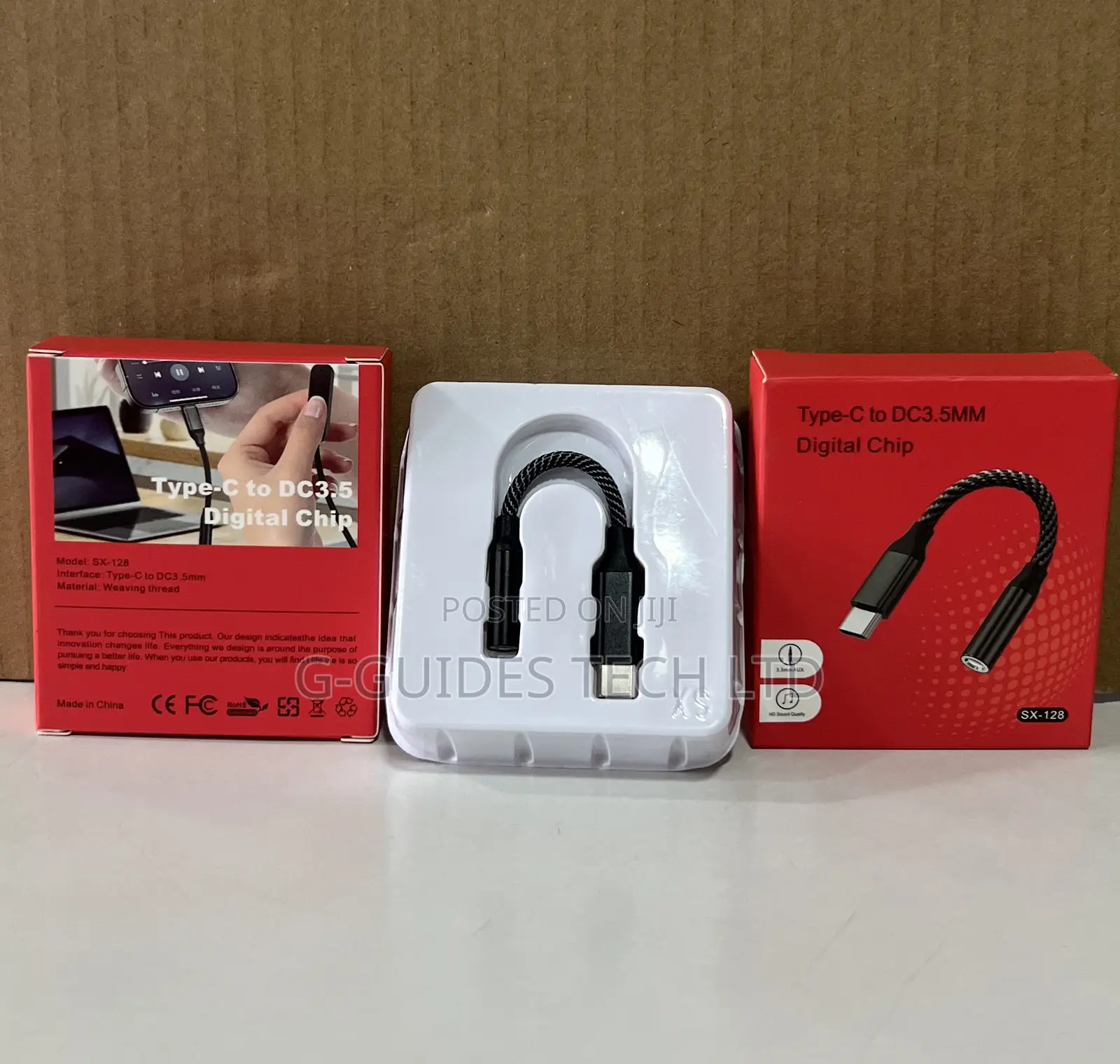 Type-C to 3.5mm Headphone Adapter With Digital Chip (Sx-128)