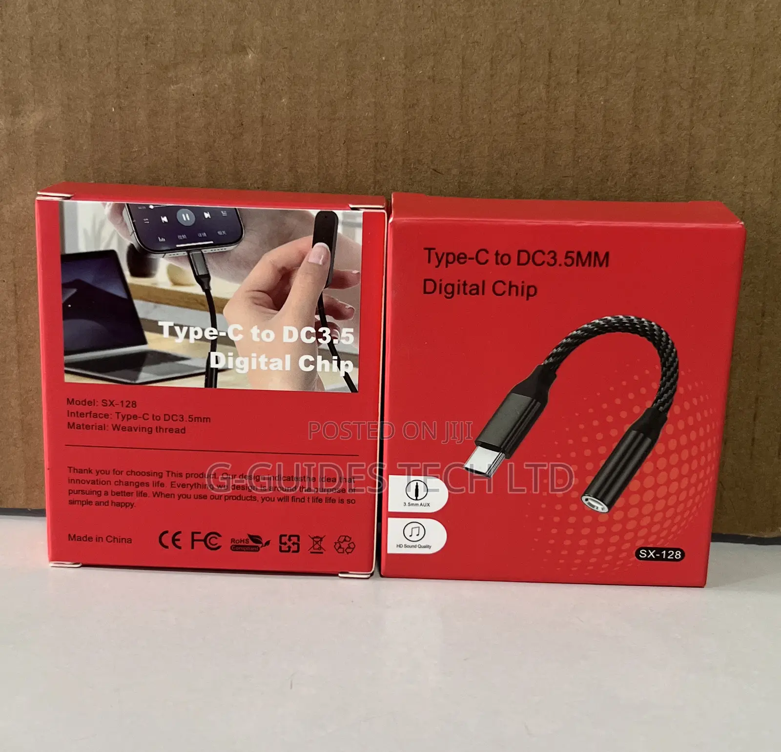 Type-C to 3.5mm Headphone Adapter With Digital Chip (Sx-128)