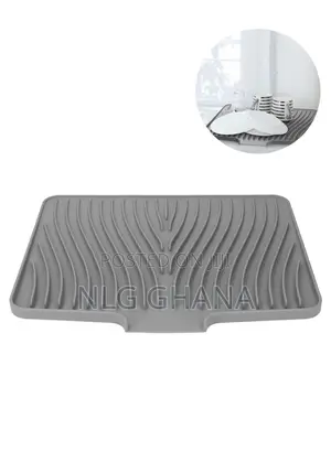 40x30cm Silicone Dish Drying Mat With Drain Lip. Tvx22415