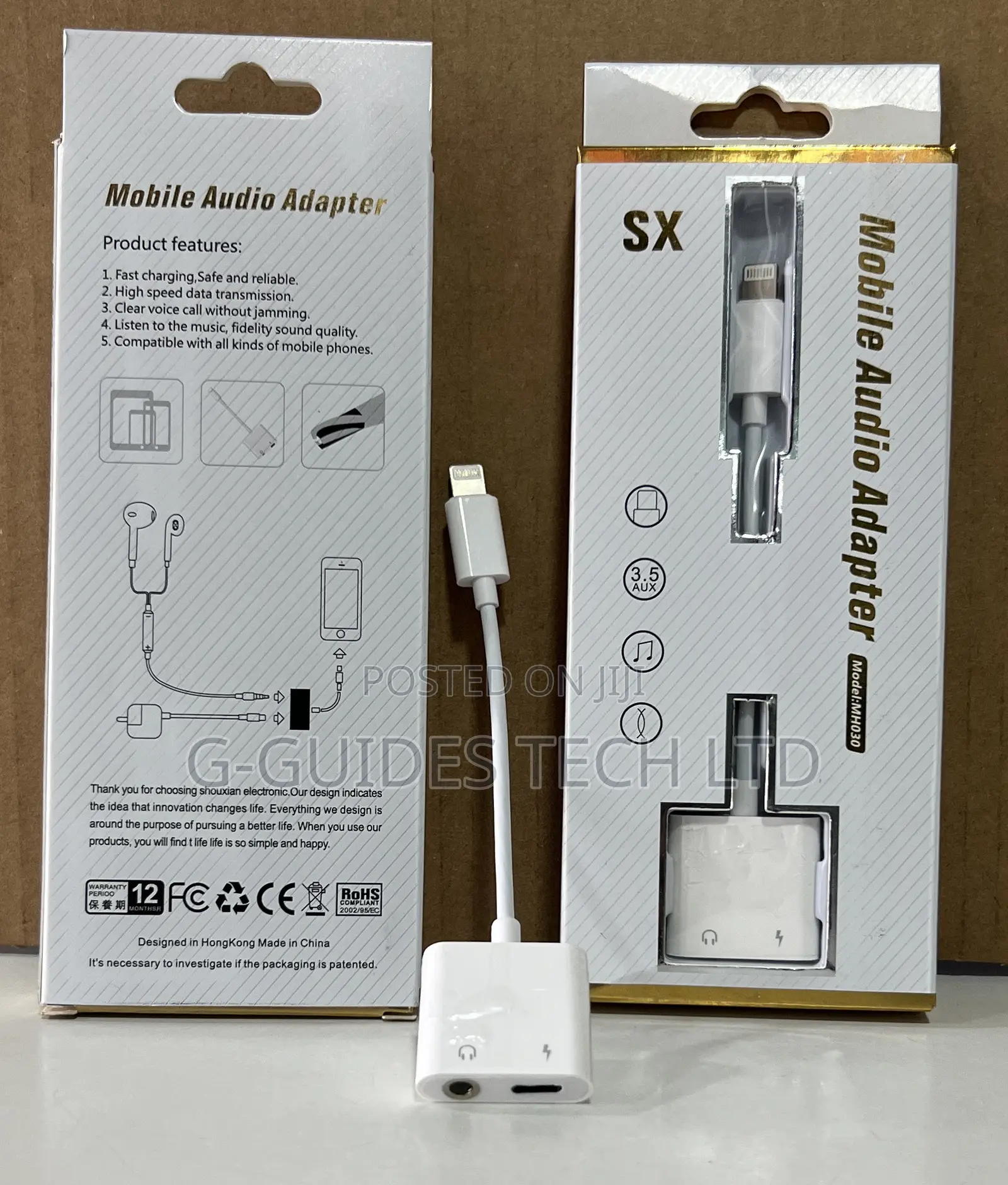 iPhone to 3.5mm Aux Audio Adapter, iPhone Mobile Audio Adapter