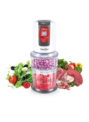 250w Quad-Blade Dual-Bowl 500ml +200ml Food Chopper. Gdx9422