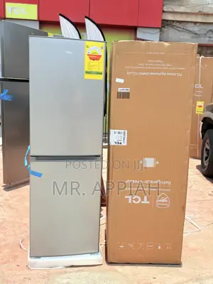 Fast Cooling TCL F185bfs—142l Double Door Refrigerator(Silver).