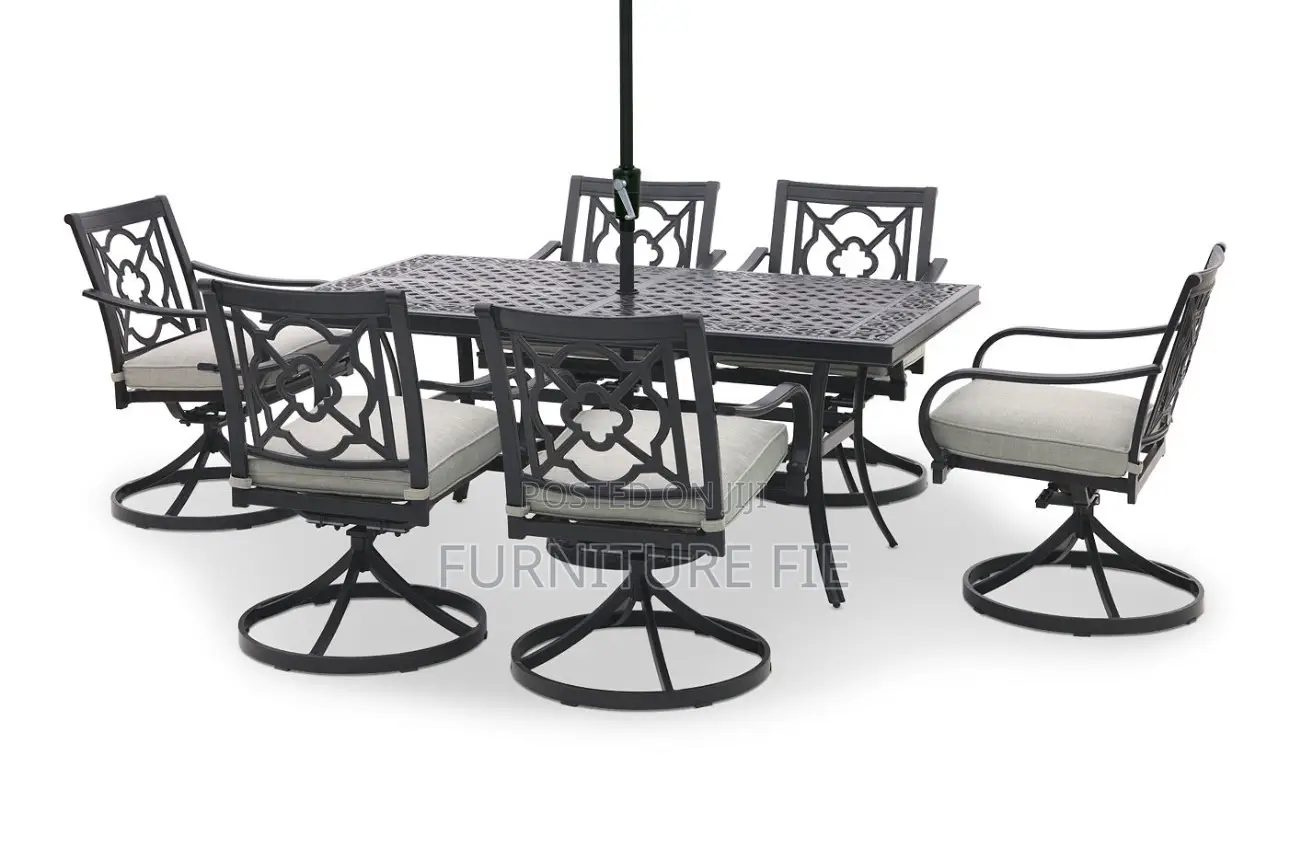 St Croix Outdoor Dining Set-Rust-Proof Cast Aluminum Frame
