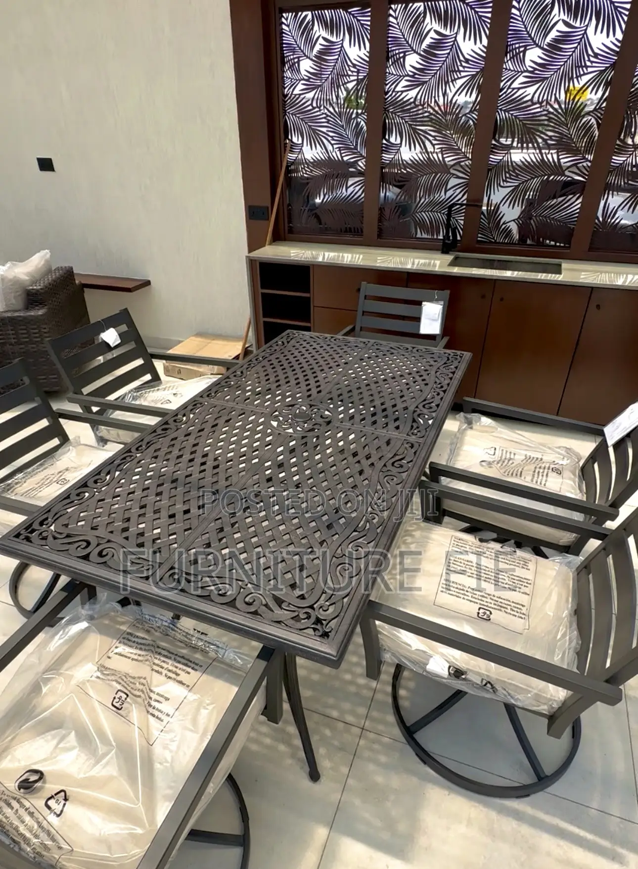 St Croix Outdoor Dining Set-Rust-Proof Cast Aluminum Frame