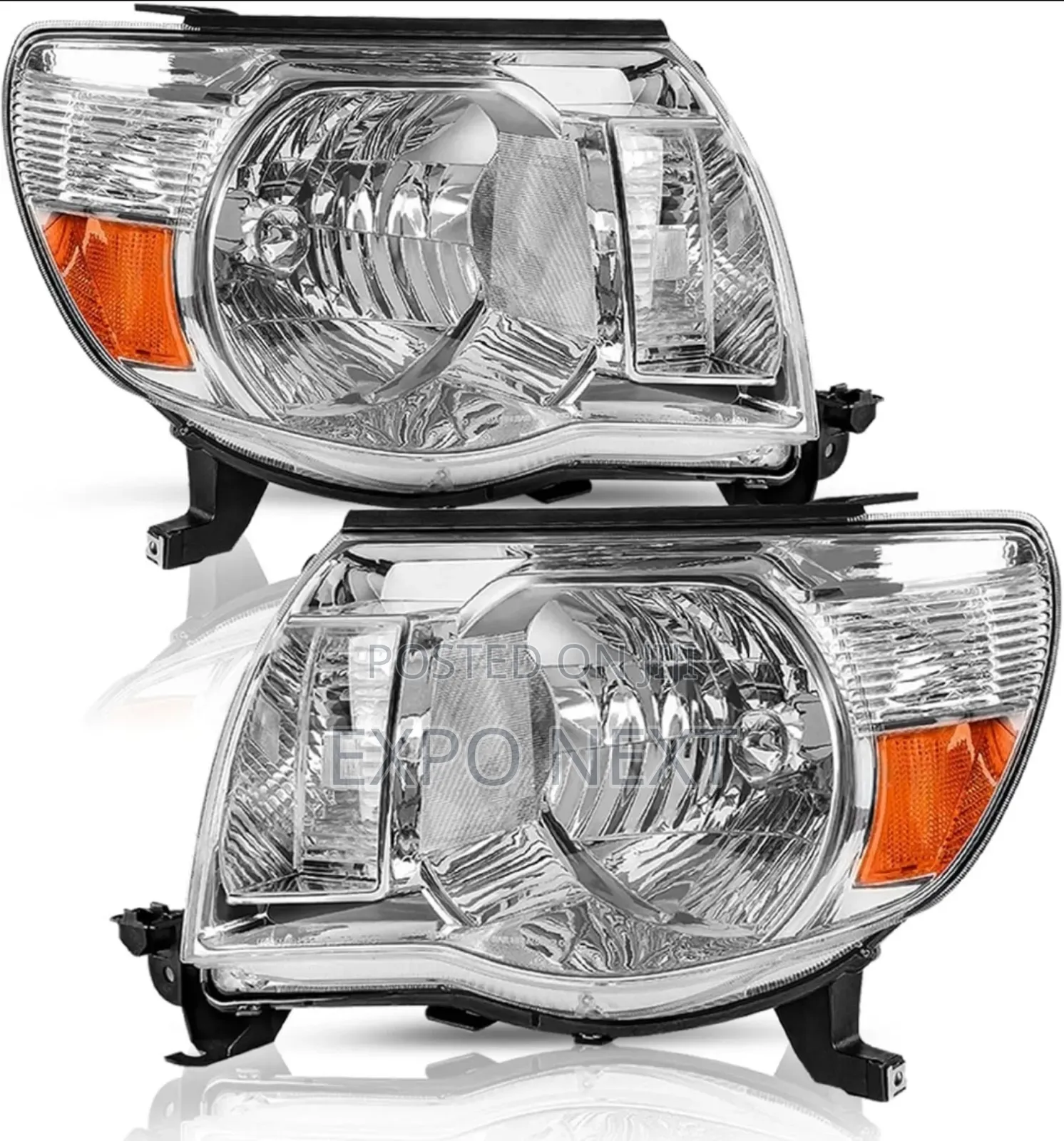 2005-2011 Toyota Tacoma Chrome Housing Headlights Pair