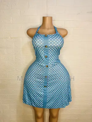 Bare Back Dress With Dot Design