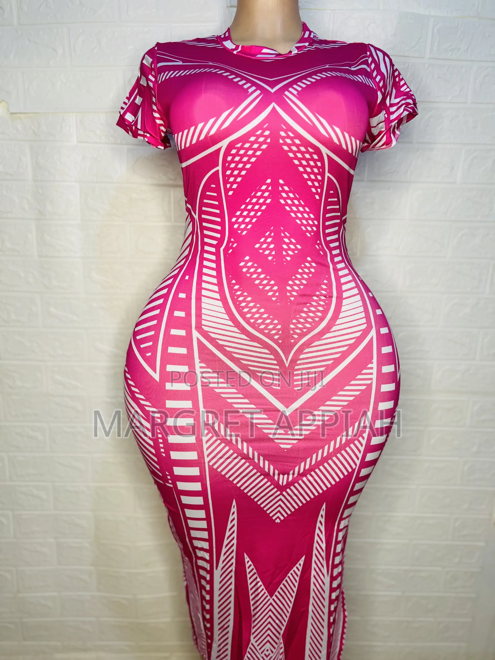 Striped Design Bodycon Dress