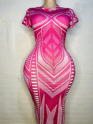 Striped Design Bodycon Dress