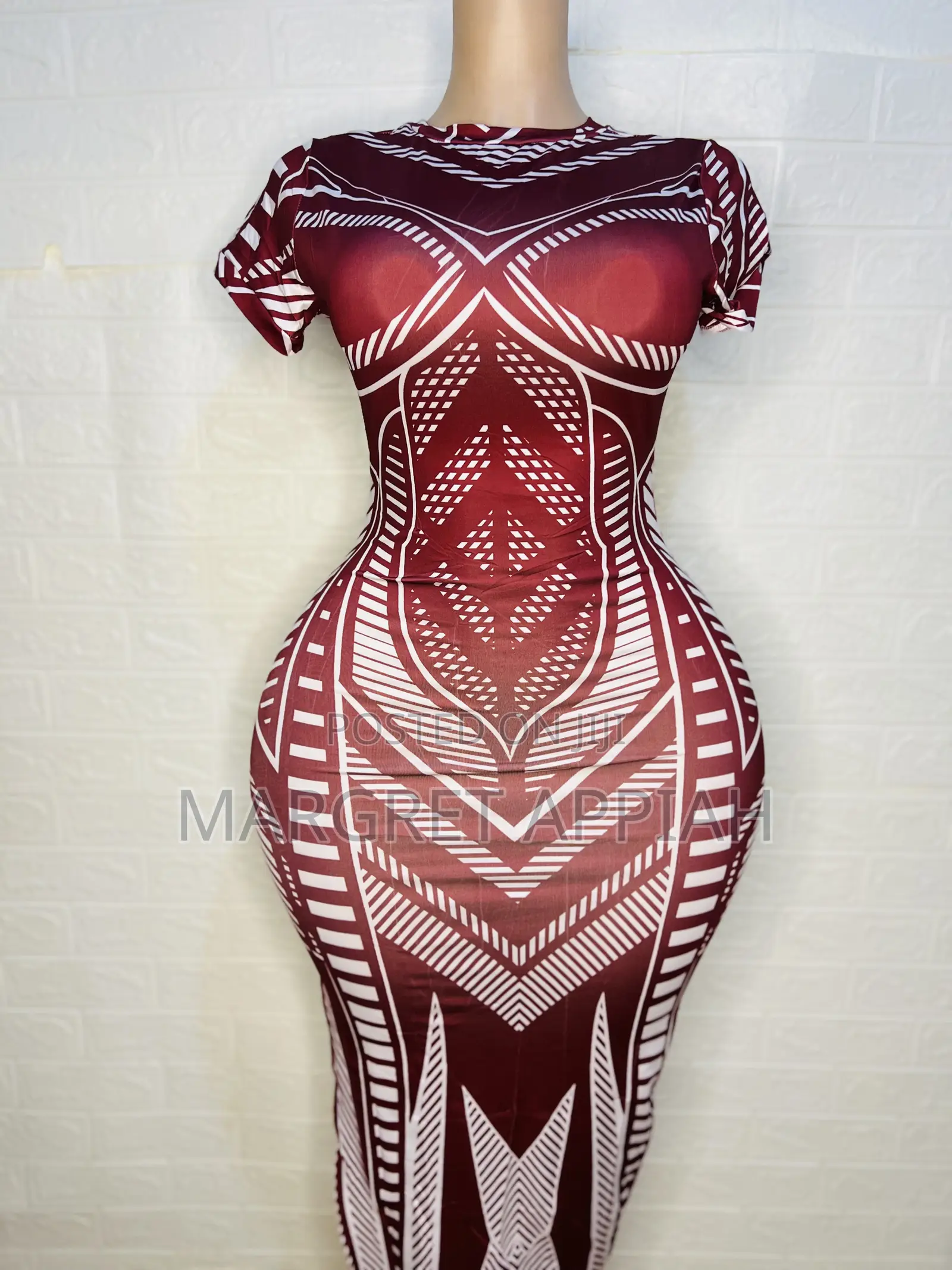 Striped Design Bodycon Dress