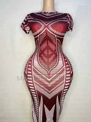 Striped Design Bodycon Dress
