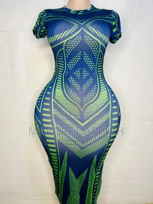 Striped Design Bodycon Dress