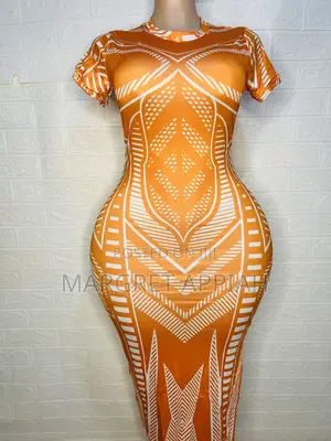 Striped Design Bodycon Dress