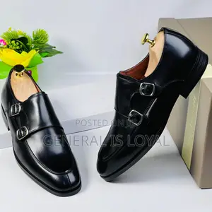 Dino Verratti Black Double Monk Men Shoe