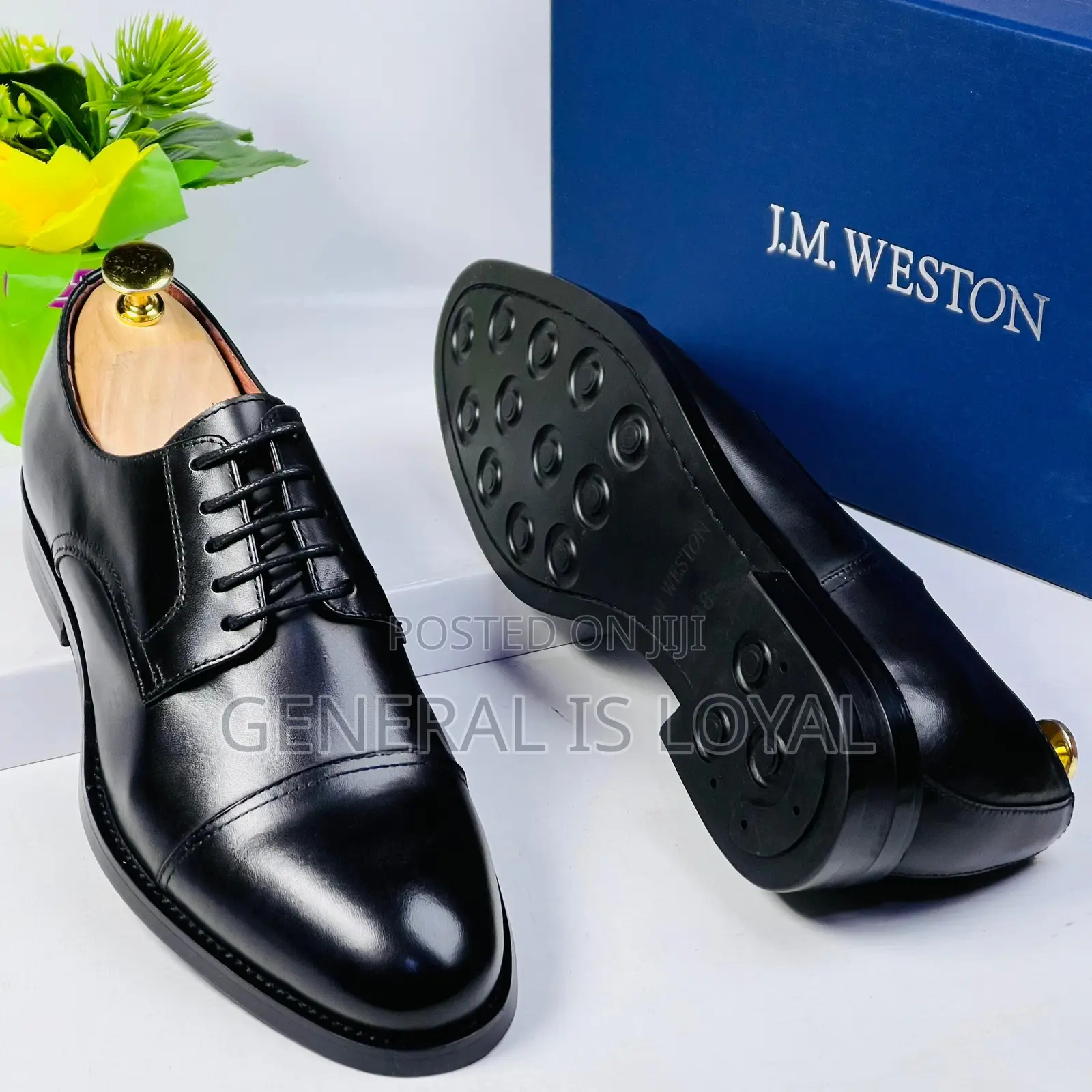 J.M.Weston Men Leather Lace Shoe
