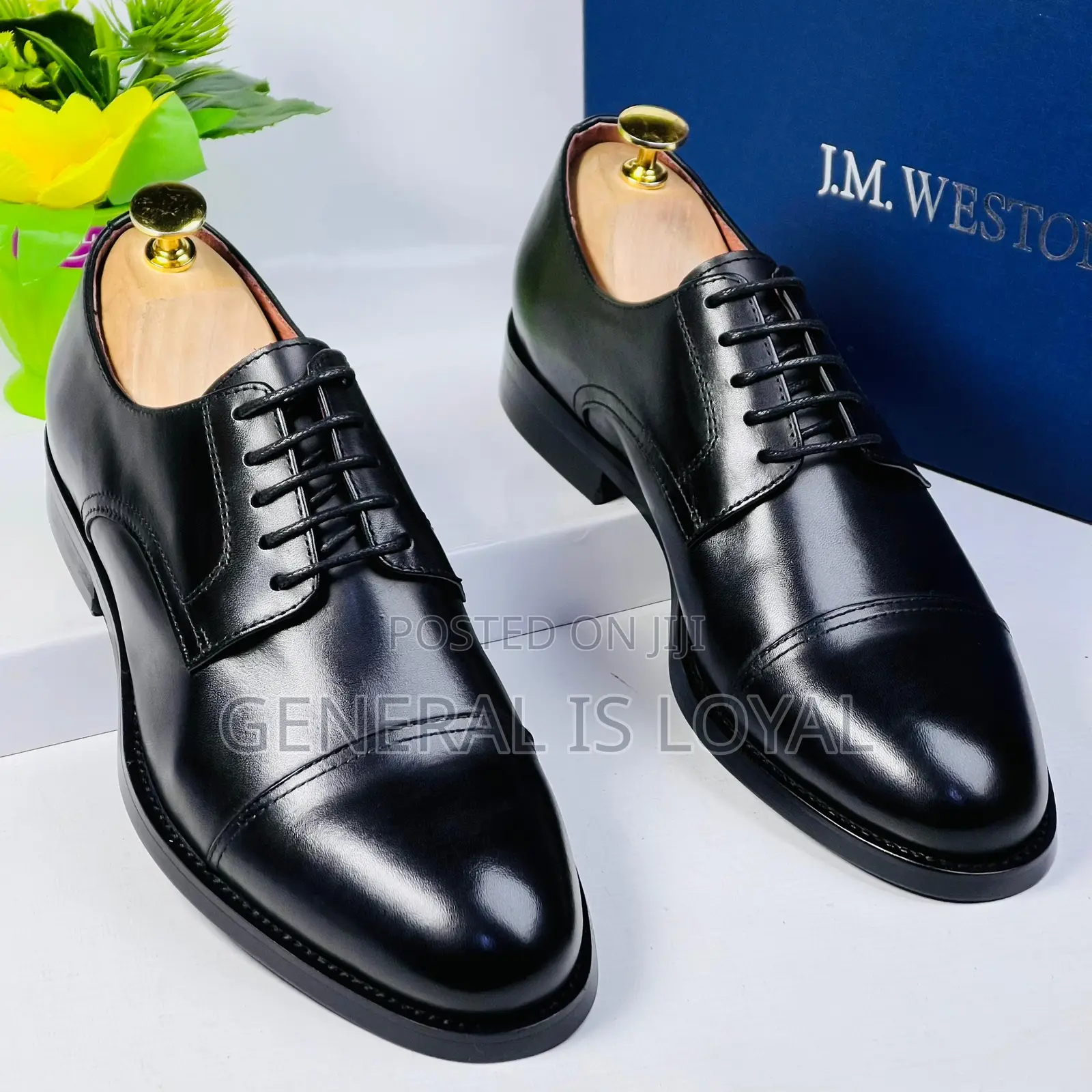 J.M.Weston Men Leather Lace Shoe