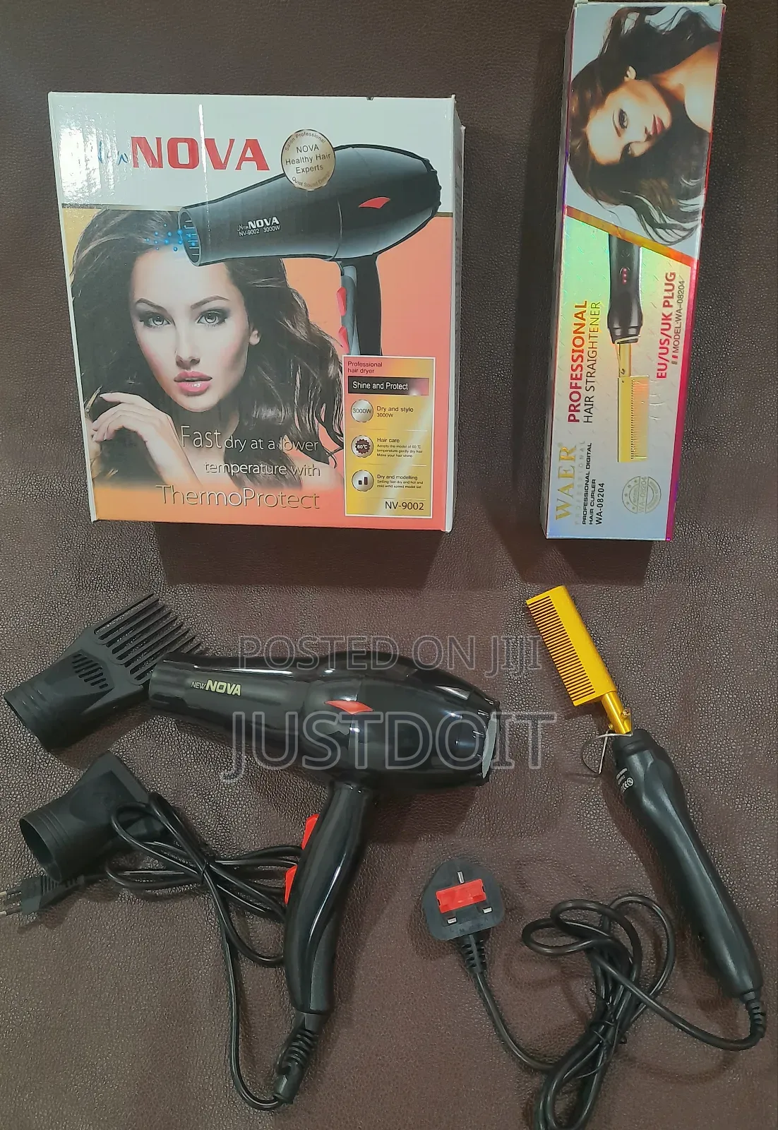 Nova 9002 Hair Dryer + Waer Hot Comb