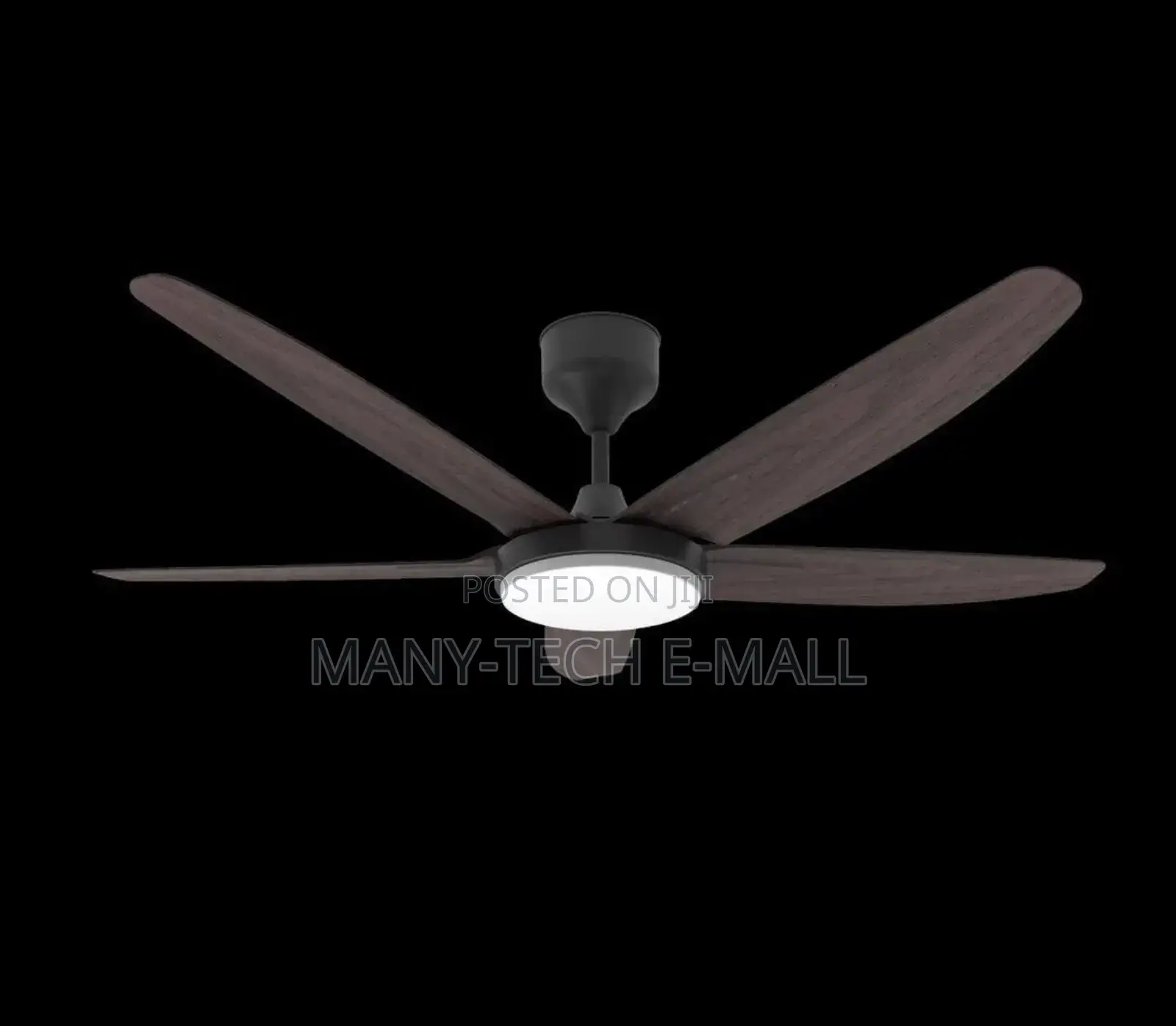 Black Luxurious Ceiling Fan With Light. Remote Control