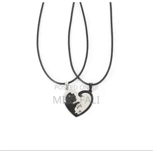 Couple Cat, Yin and Yan Pendant and Rope Necklace