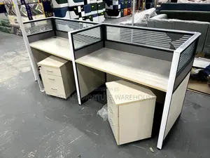 2 Chambers Stationary Office Desk Work Station