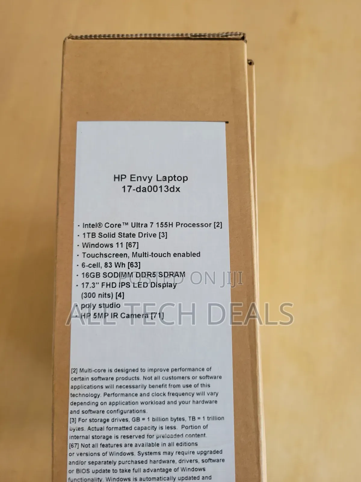 New Laptop HP Envy 17 16GB Intel Core Ultra 7 SSD 1T