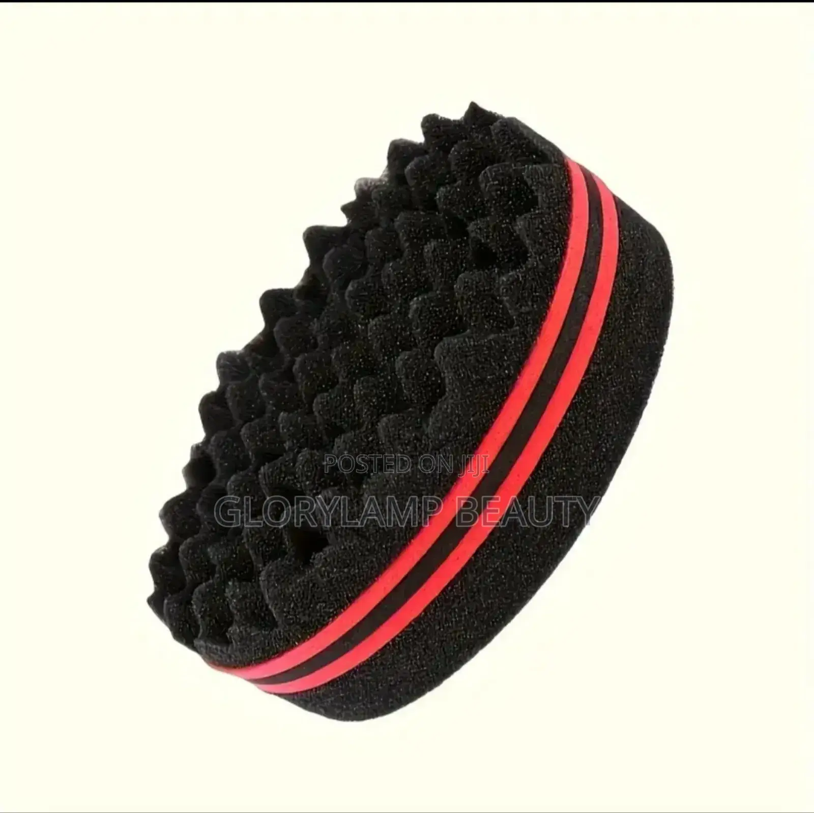 Afro Twist Hair Sponge Brush – Curl Coil Styling Foam (Black Red)
