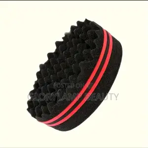 Afro Twist Hair Sponge Brush – Curl Coil Styling Foam (Black Red)
