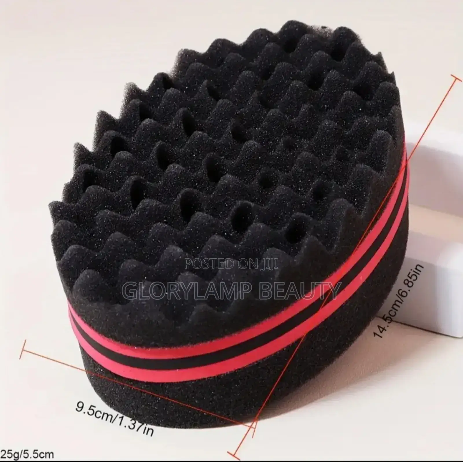 Afro Twist Hair Sponge Brush – Curl Coil Styling Foam (Black Red)