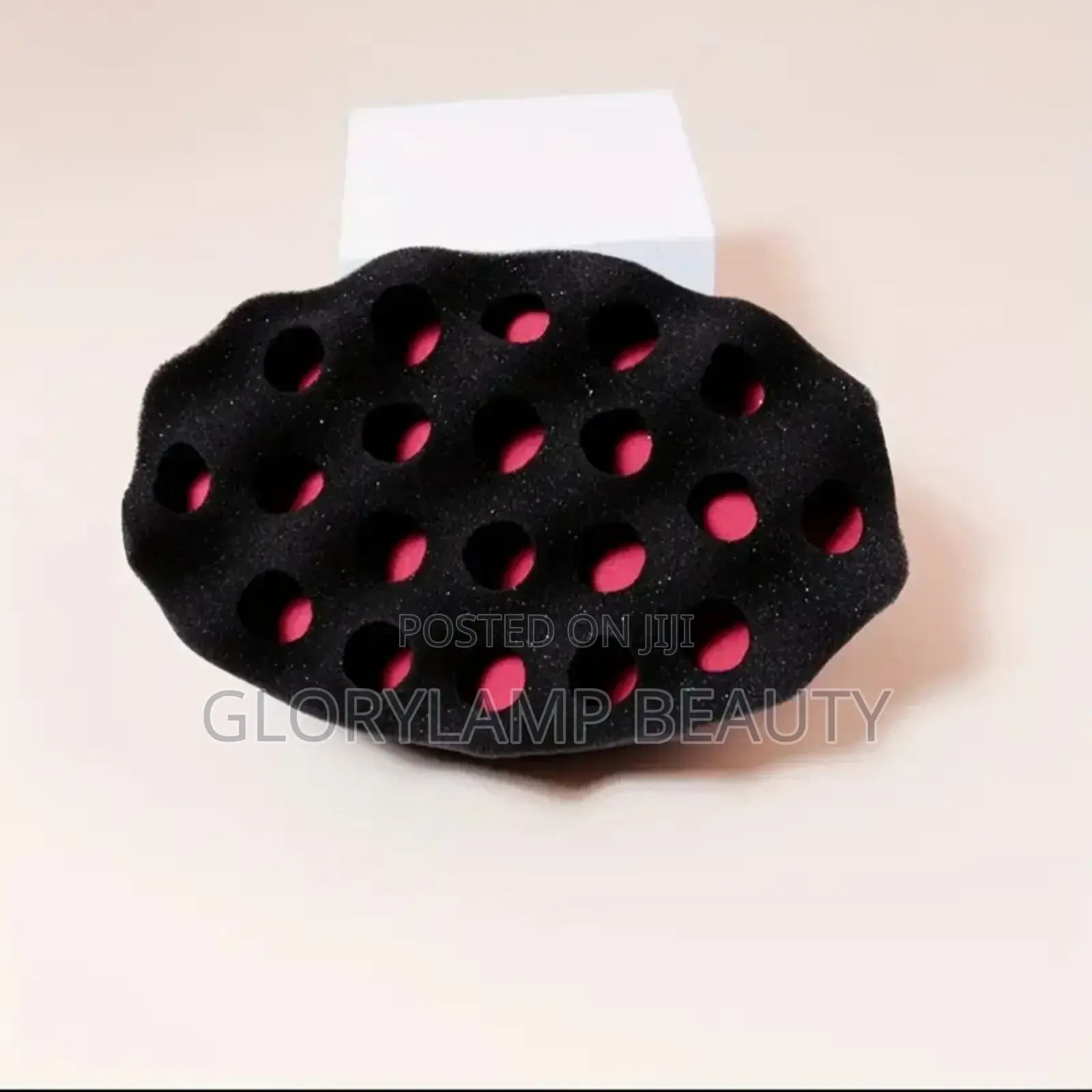 Afro Twist Hair Sponge Brush – Curl Coil Styling Foam (Black Red)