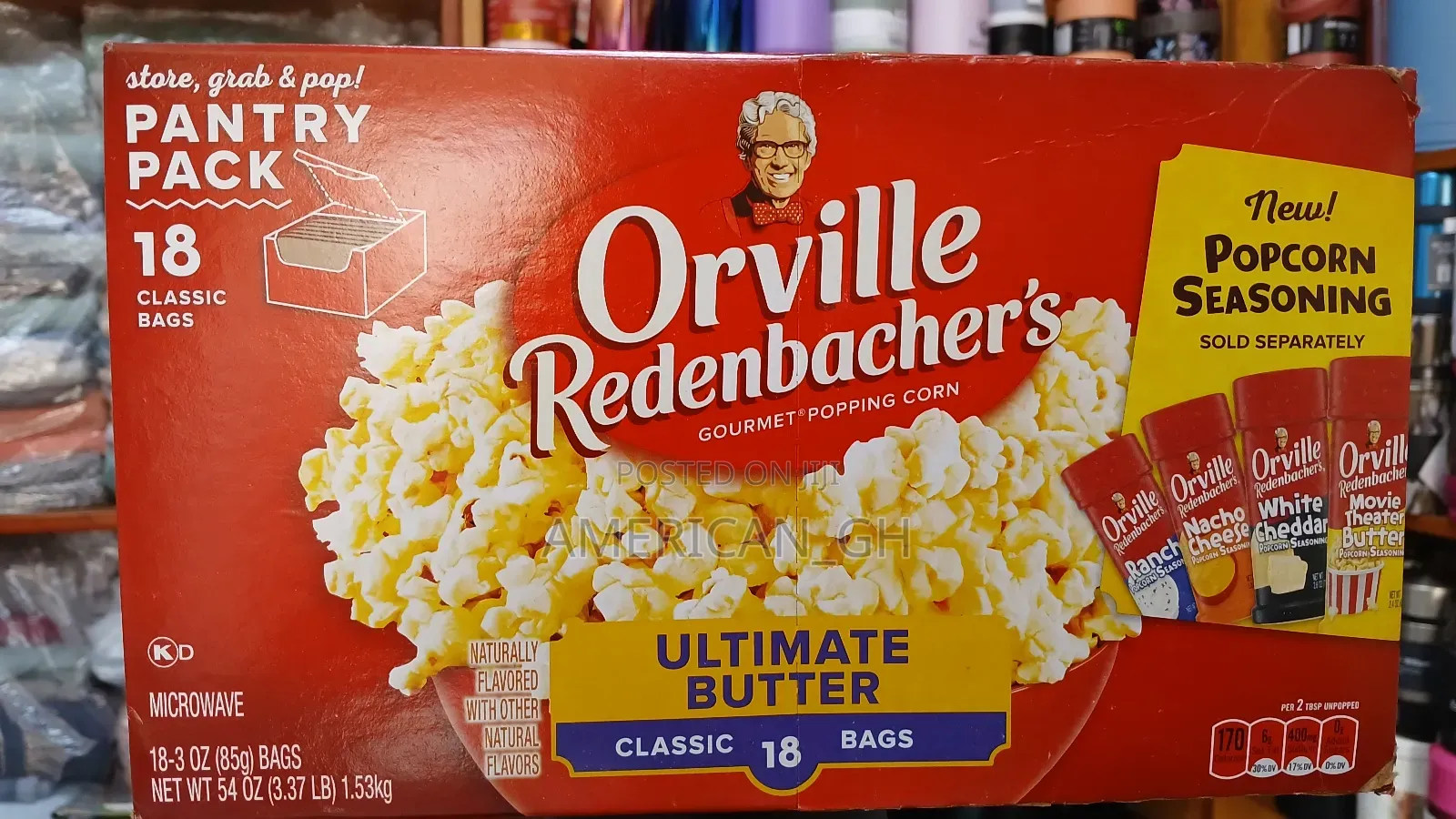 Orville Redenbacher's Ultimate Butter Popcorn, 18pcs