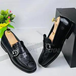 Gianfranco Butteri Black  Buckled Men Loafers Shoe