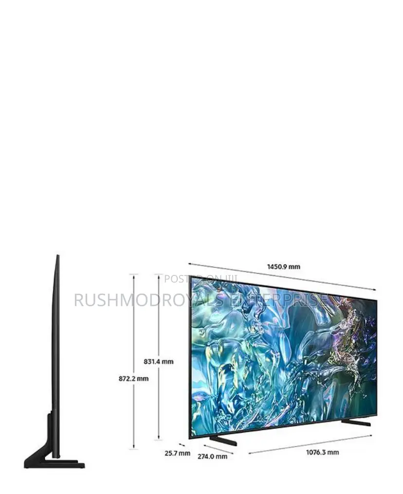 Samsung 65" Q60d a Brilliant Qled Blends Seamlessly Into Your Space