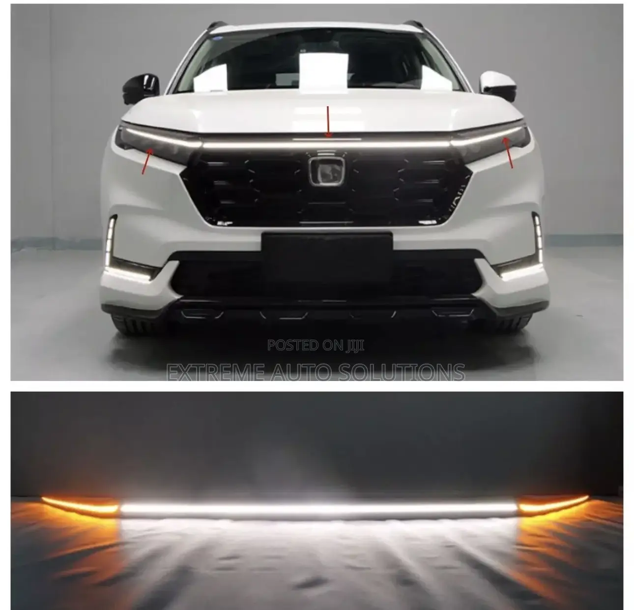 Honda Cr-v 23 - 24 Led Front Upper Grille Lights W/ Turn Signal Lamp