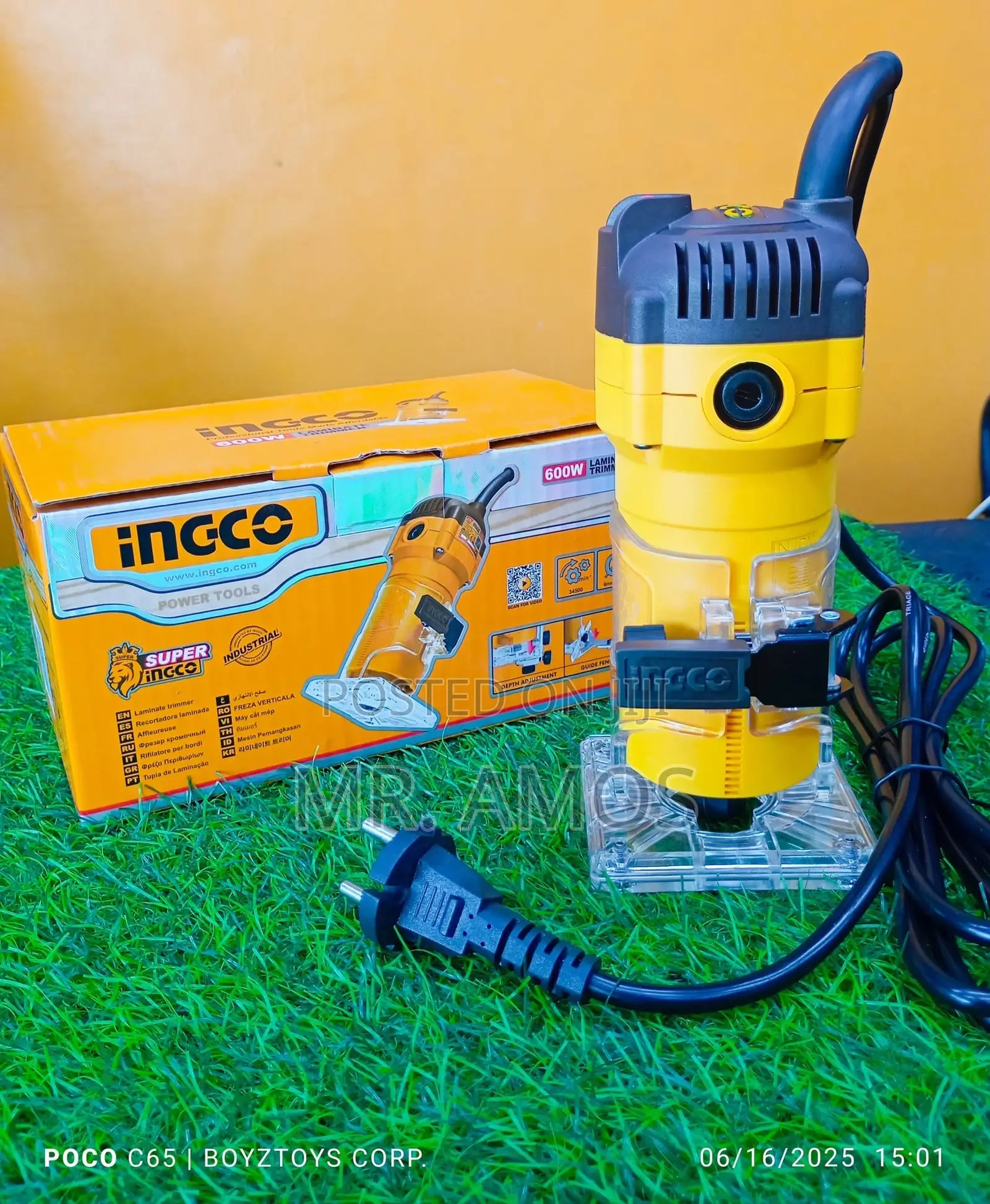 600 Watts Laminate Trimmer With 6pcs Accessories Set - Plm6001