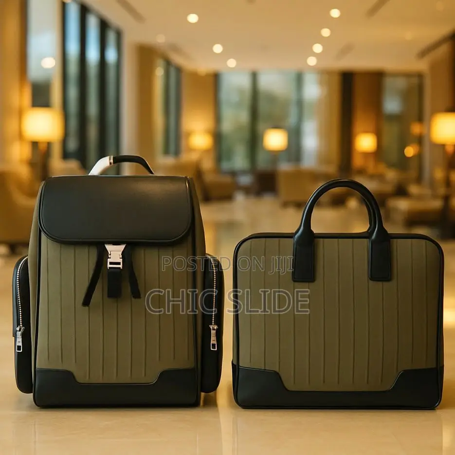 Leather-Trimmed Canvas Set