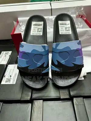 Original Valentino Slide Sea Blue N Black
