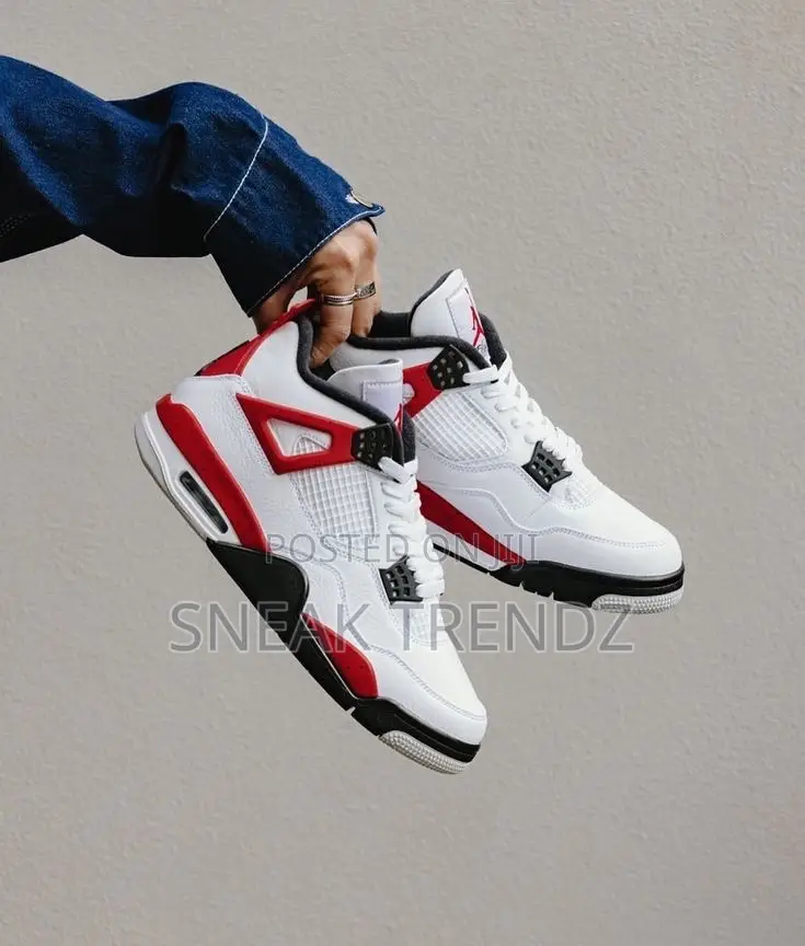 Air Jordan R4 Red Cement White