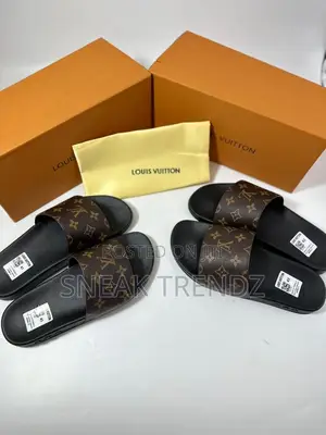 Louis Vuitton Lv Slide Coffee N Black