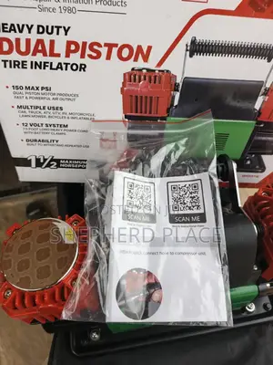 Top Go Heavy Duty Dual Piston Tire Inflator