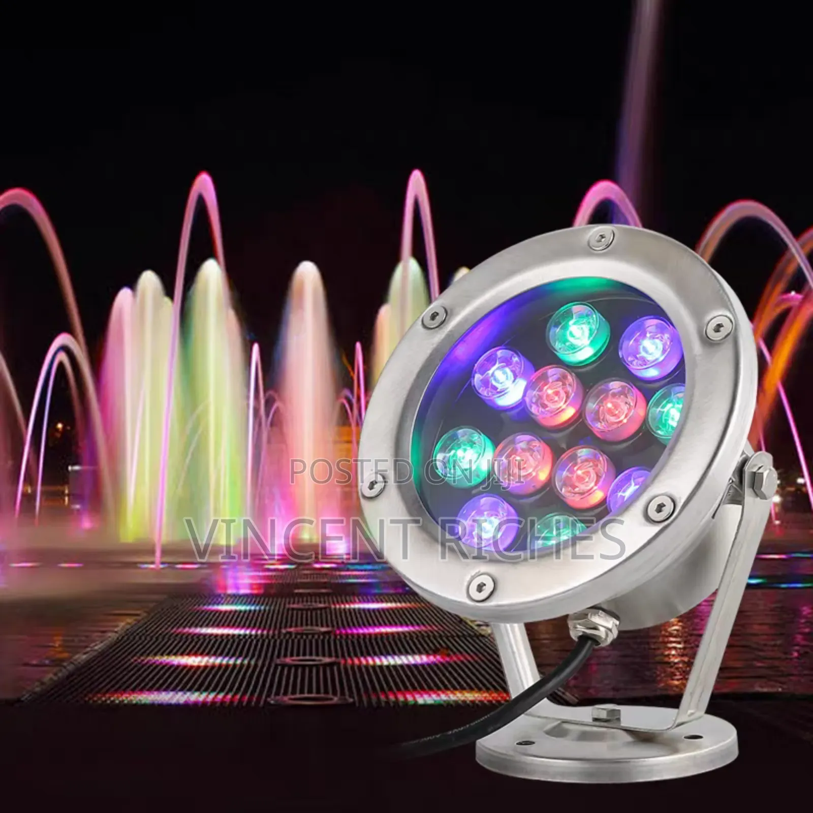 12watts RGB Waterproof Fountain Light