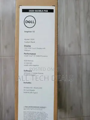 New Laptop Dell Inspiron 15 8GB Intel Core i5 SSD 512GB