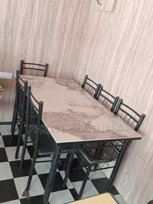 Full Picture of 6 Seater Mable Dining Table Is Available