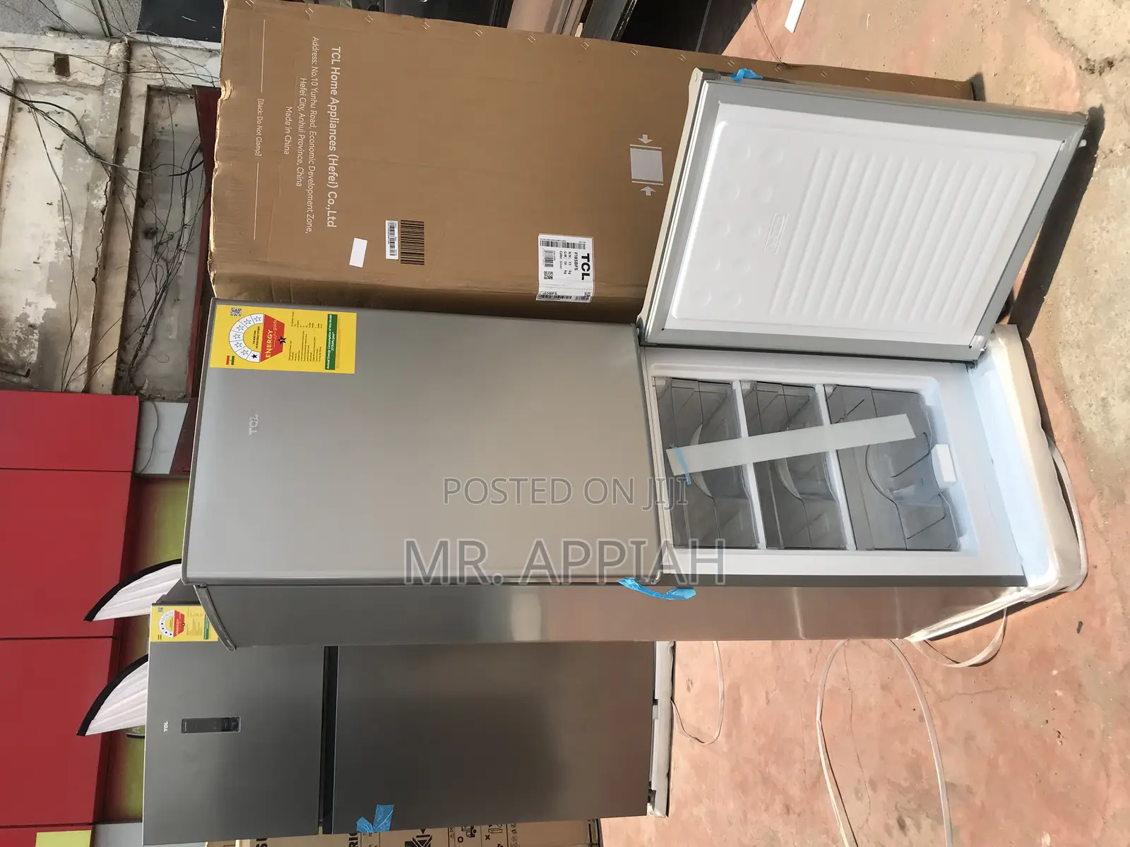 Unique TCL F185bfs—142l Double Door Electric Fridge(Gray) 