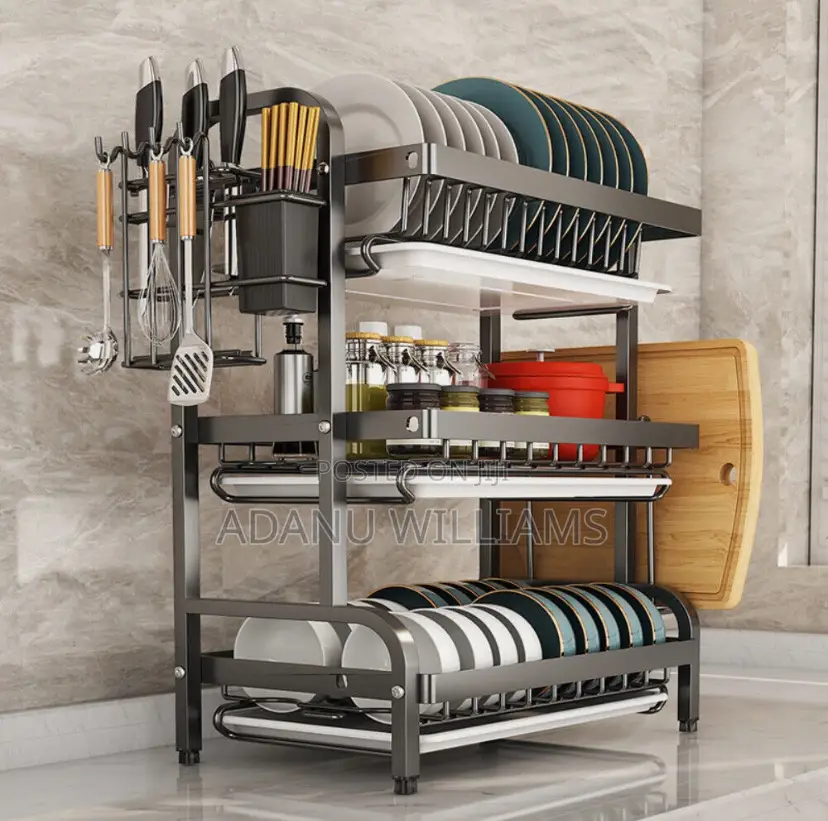 High Quality 3-Tiers Multipurpose Kitchen Dish Rack